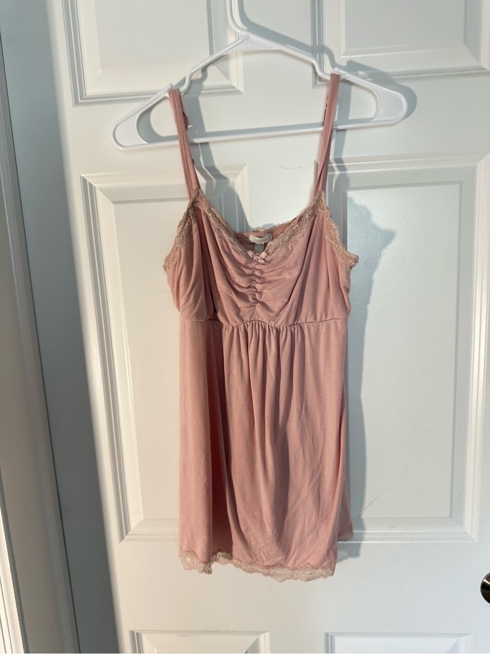 Soma Dusty Rose Lace-Trim babydoll too
